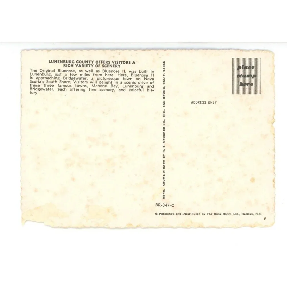 Vintage LaHave River Nova Scotia‎ Canada Postcard Travel Bluenose II Boat